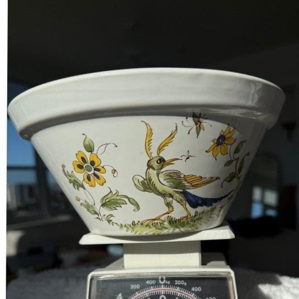 VARAGOS Made‎ in FRANCEMixing Bowl Floral Bird Motif